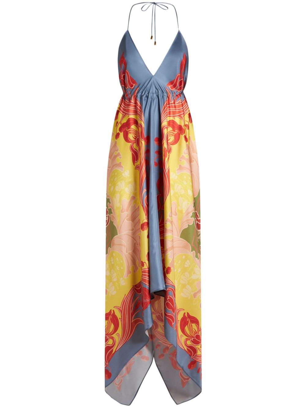 ETRO Seidenkleid mit grafischem Print - Blau von ETRO