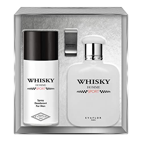 EVAFLORPARIS WHISKY SPORT Gift Box Eau de Toilette 100 ml + Déodorant 150 ml + Money clip Set Natural Spray Men perfume, 520 g EVAFLORPARIS WHISKY SPORT Gift Box Eau de Toilette 100 ml + Déodorant 150 ml + Money clip Set Natural Spray Men perfume, 520 g von EVAFLORPARIS