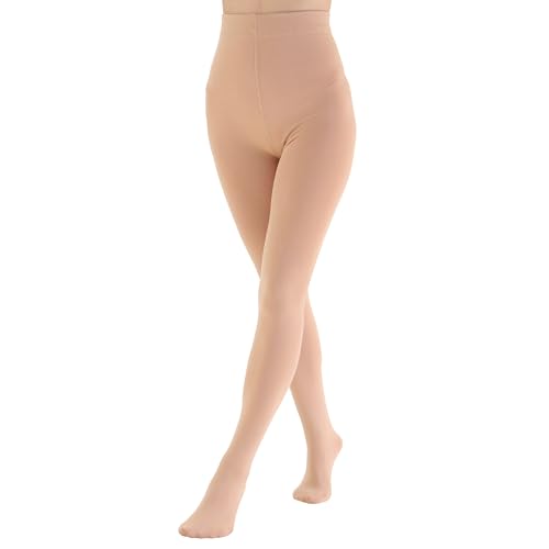 EVERSWE Women's Opaque Fleece Lined Tights, Thermal Tights (Nude,Large) von EVERSWE