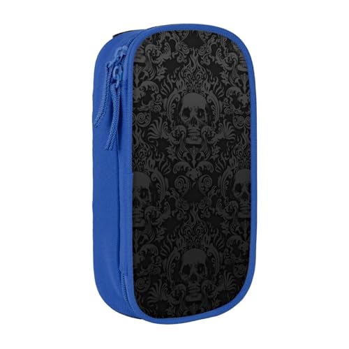 EVIUS Federmäppchen mit Gothic-Tapeten-Motiv, großes Fassungsvermögen, mit Reißverschluss, tragbare Stiftebox, niedliche Federmäppchen für Kinder, Schule, Büro und Reisen, blau, Einheitsgröße, EVIUS Federmäppchen mit Gothic-Tapeten-Motiv, großes Fassungsvermögen, mit Reißverschluss, tragbare Stiftebox, niedliche Federmäppchen für Kinder, Schule, Büro und Reisen, blau, Einheitsgröße, von EVIUS