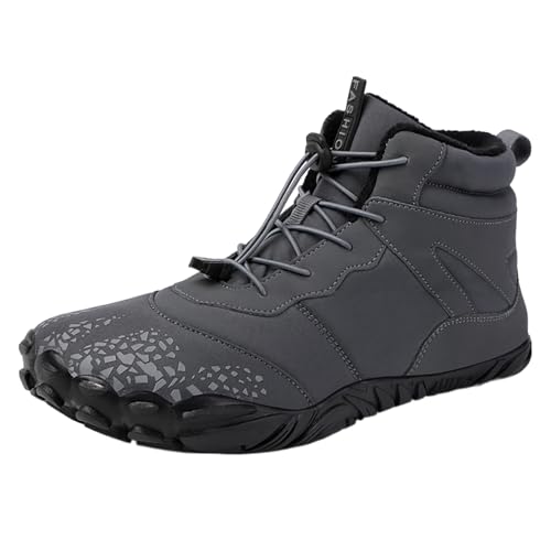 EWFAS Winter Barfußschuhe Damen Herren Wasserdicht Schnell Trocknend Traillaufschuhe Wanderschuhe Zehenschuhe Hohe Warme und rutschfeste Stiefel von EWFAS