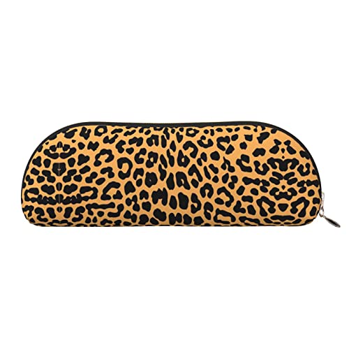 EWMAR Leder-Stifteetui mit Leopardenmuster, tragbar, für Reisen, Kosmetiktasche für Teenager, Jungen, Mädchen, gold, Einheitsgröße, Kinderrucksack von EWMAR