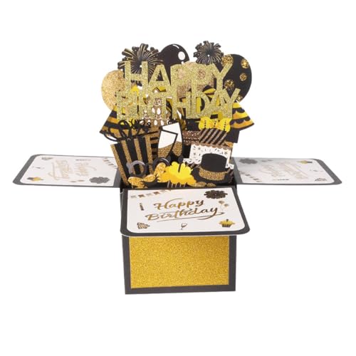 Geburtstagskarte, 3D Pop Up Karte Geburtstag Grußkarten Happy Birthday Grußkarte mit Umschlag und Zahlen 0-9 Kreative Geburtstagsgeschenk für Familie und Freunden Geburtstagskarte, 3D Pop Up Karte Geburtstag Grußkarten Happy Birthday Grußkarte mit Umschlag und Zahlen 0-9 Kreative Geburtstagsgeschenk für Familie und Freunden von EWOECUI