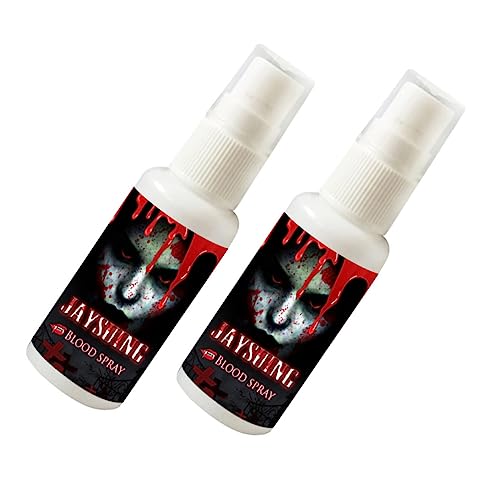 EXCEART 2 Stück 2 Sprühen Von Gefälschtem Plasma Vampir-make-up Zombie-narben-make-up Kunstblut Halloween-blut-make-up Blutspritzer-spray Spukhaus Blutpaste Maisstärke Künstlich Kosmetika von EXCEART