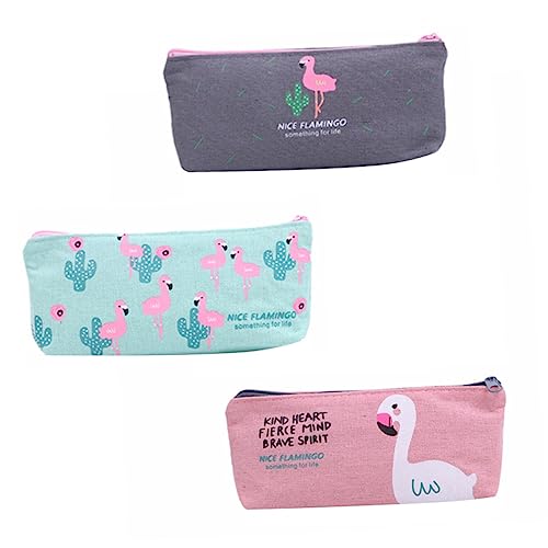 EXCEART 3 Stück Bleistiftbox Für Mädchen Sommer-Clutch Mit Reißverschluss Flamingo-Clutch Bedruckte Bleistifttasche Clutch Mit Reißverschluss Aufbewahrungstasche Für Stifte Schöne von EXCEART