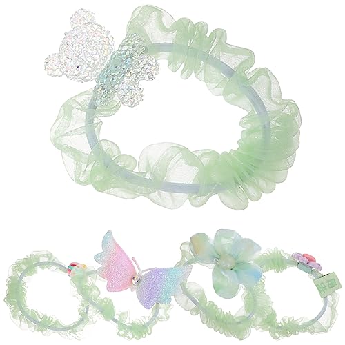 EXCEART 5st Haarnadel Haargummis Haarseile Für Haarschleifen Süße Pferdeschwanzhalter Haarschmuck Für Mädchen Blumenkopfschmuck Haarschmuck Für Frauen Elastisch Halterung Plastik Kind von EXCEART