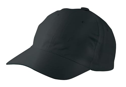 EXNER Base-Cap, Cappy, Golf-Cap, 6-Panel, für Gastronomie, Sport, Golf, Reiten, Freizeit, Arbeit, Baumwoll-Mischgewebe, Farbe schwarz von EXNER