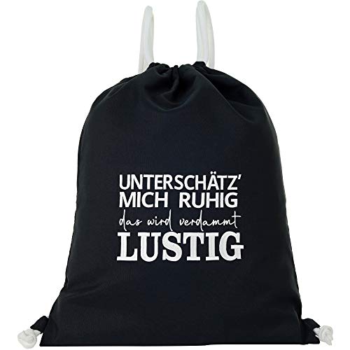 EXPRESS-STICKEREI Turnbeutel mit Spruch Sportbeutel Gymbag Rucksack lustige Beuteltasche von EXPRESS-STICKEREI