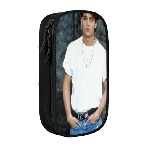 Johnny Depp Federmäppchen mit Magnetverschluss, Schnellzugriff-Design für Stifte, Haftnotizen, Büroklammern, Federmäppchen für Tech-Enthusiasten, Reißverschlusstasche für Stylus, USB, SD-Karten (Büro Johnny Depp Federmäppchen mit Magnetverschluss, Schnellzugriff-Design für Stifte, Haftnotizen, Büroklammern, Federmäppchen für Tech-Enthusiasten, Reißverschlusstasche für Stylus, USB, SD-Karten (Büro von EYTFYZGL