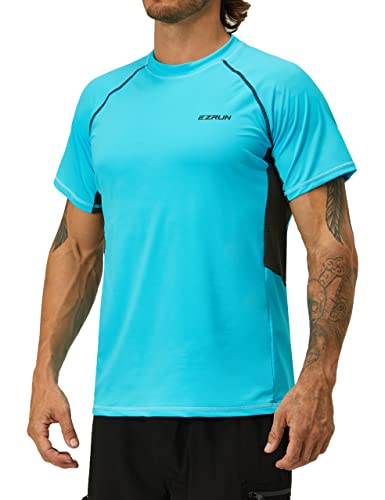 Herren Rash Guard Schwimmshirts Sommer UPF 50+ UV Sonnenschutz Schnell trocknend Strand Angeln Wasser Shirts T-Shirts für Männer von EZRUN