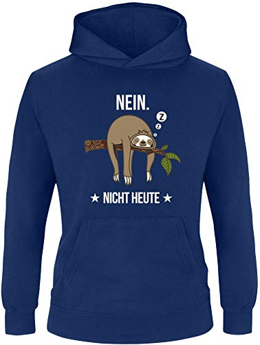 EZYshirt® Faultier | Nein Nicht Heute Pullover Kinder | Jungen Kapuzenpullover | Hoodie von Ezyshirt