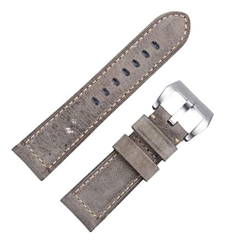 EZZON Handgefertigtes Uhrenarmband, Zubehör, Retro, Vintage, echtes Crazy Horse-Leder, 24 mm, Uhrenarmband für Panerai-Armband, 24 mm, Achat von EZZON