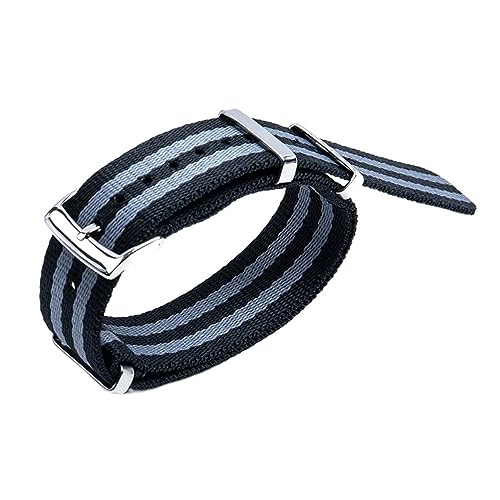 EZZON Schweißfestes weiches Uhrenarmband aus Segeltuch, Nylon, Uhrenzubehör, passend für Omega Nylonarmband für Speedmaster 300 AT150 Aqua Terra Gürtel, 20 mm, 20 mm, Achat von EZZON