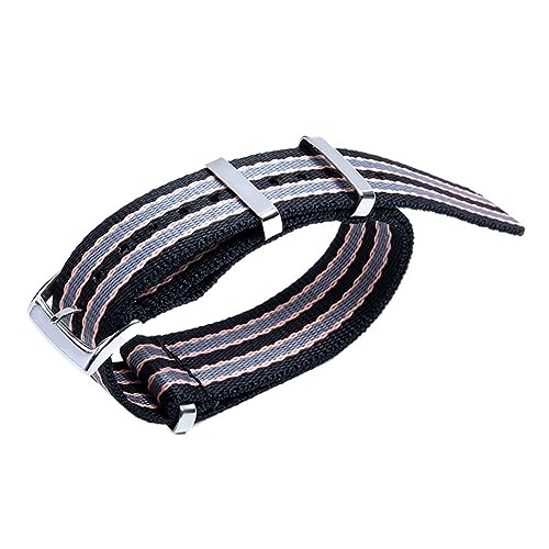 EZZON Schweißfestes weiches Uhrenarmband aus Segeltuch, Nylon, Uhrenzubehör, passend für Omega Nylonarmband für Speedmaster 300 AT150 Aqua Terra Gürtel, 20 mm, 20 mm, Achat von EZZON