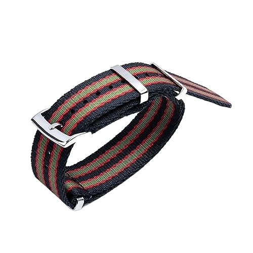 EZZON Schweißfestes weiches Uhrenarmband aus Segeltuch, Nylon, Uhrenzubehör, passend für Omega Nylonarmband für Speedmaster 300 AT150 Aqua Terra Gürtel, 20 mm, 21 mm, Achat von EZZON