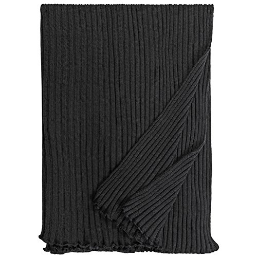 Eagle Products Schal - perfekt auch als Stola & Schultertuch, aus 100% superfeiner Wolle gestrickt, 11 Farben - Made in Germany (schwarz) von Eagle Products