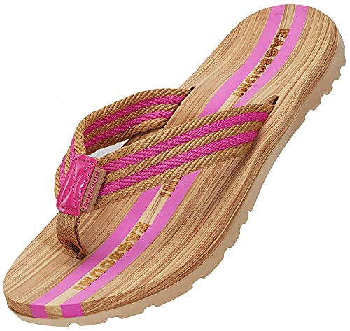 Damen Herren Zehentrenner Sommer Flip Flops Badelatschen Hausschuhe Pantoletten, Pink, 37 EU von Eagsouni