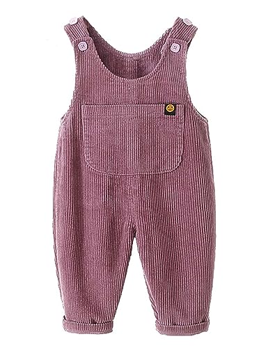 Echinodon Baby Cord-Latzhose Kleinkind Hose Jungen Mädchen Violett 100 von Echinodon