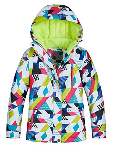 Echinodon Kinder Skijacke Schneejacke Snowboardjacke Jungen Mädchen Winterjacke Wassersicht Winddicht Warm Atmungsaktiv Funktionsjacke von Echinodon