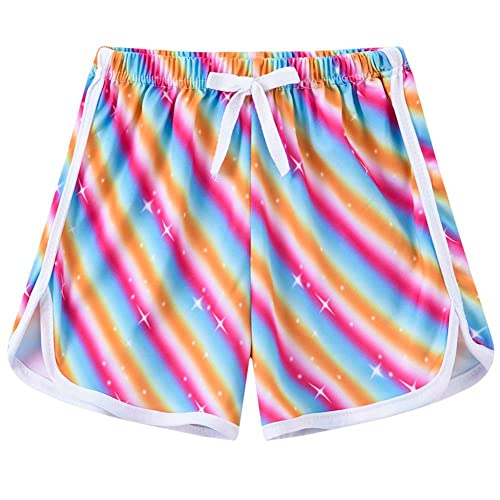 Echinodon Mädchen Badeshorts Boardshorts Sweatshorts Kinder Sportshorts Badehose Urlaub Strand Shorts Bunt 140 von Echinodon