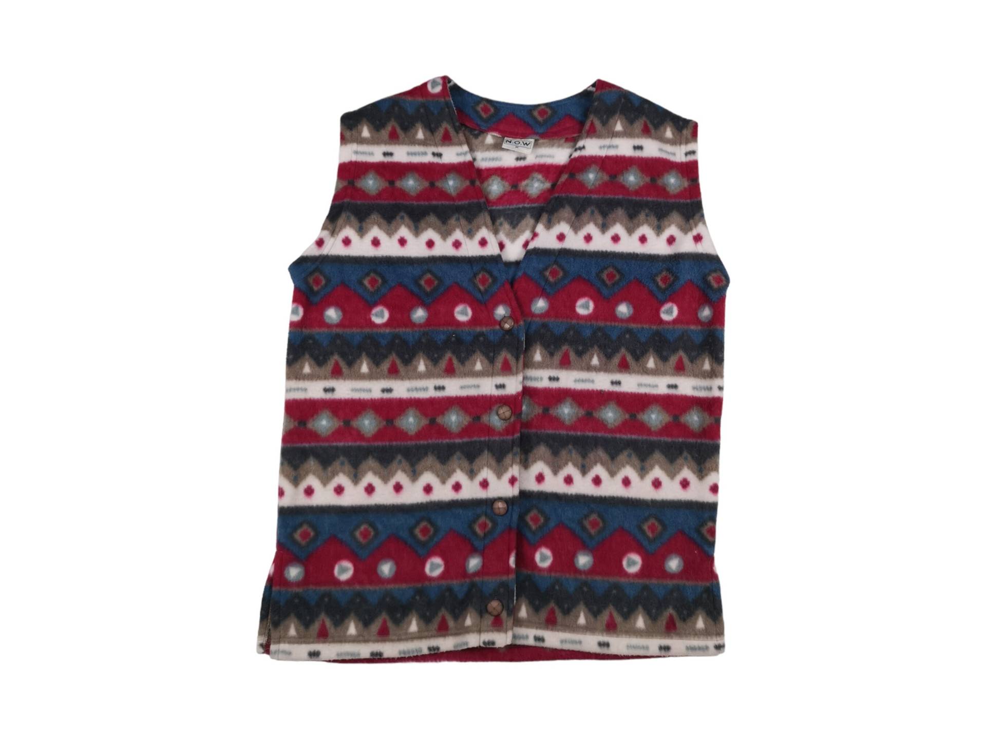 Vintage Now Fleece Weste Gr. M Blau Rot 90S Crazy Pattern Christmas Ideal Für Weihnachten Weicher Teddyweste Echtvintage Vintage Now Fleece Weste Gr. M Blau Rot 90S Crazy Pattern Christmas Ideal Für Weihnachten Weicher Teddyweste Echtvintage von VintagePremiumShirts