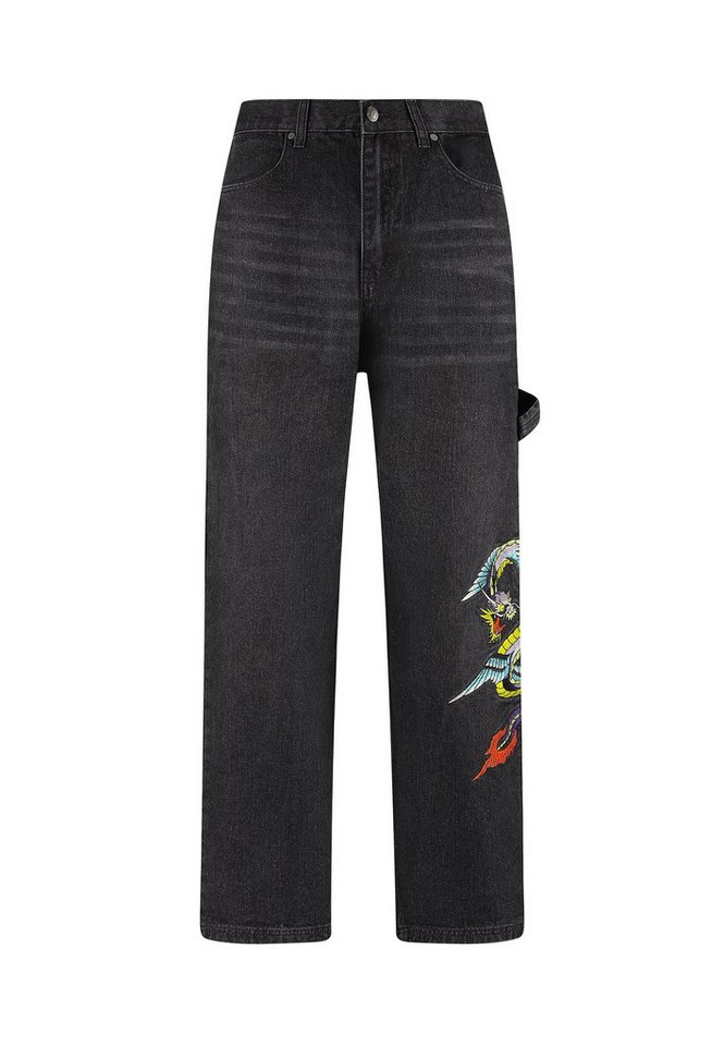 Ed Hardy Regular-fit-Jeans Jeans Ed Hardy Flying Dragon Carpenter, G 32, F black von Ed Hardy