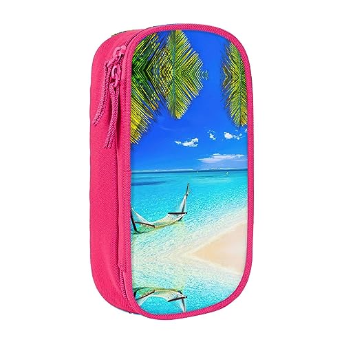 EdWal Charmantes und praktisches Federmäppchen: Das Must-Have-Accessoire für Schule und Büro - bunte Sterne, Tropical Sunny Beach, Einheitsgröße, Münzbeutel von EdWal