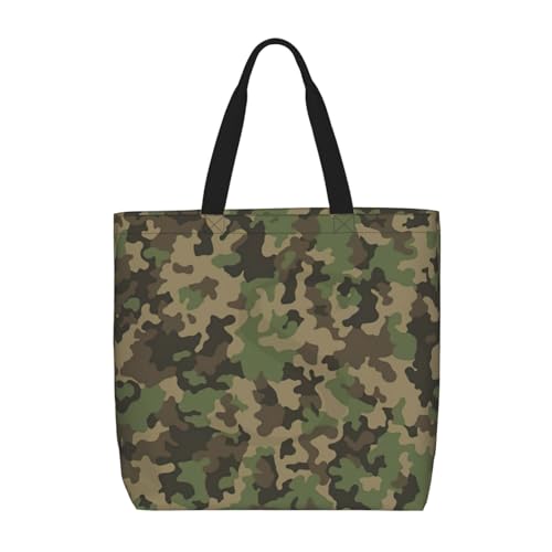 EdWal Tragetasche mit blutigen Handabdrücken für Damen, Schultertaschen, große Einkaufstasche, Umhängetasche für Arbeit, Reisen, Einkaufen, grün camo, Einheitsgröße von EdWal