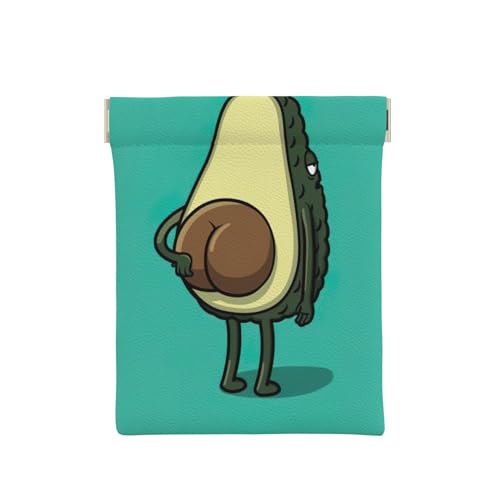 Münztasche aus Leder mit Basset-Hound-Aufdruck, Geldbörse für Herren, Münzgeldbörse für Damen, Mini-Geldbörse, Avocado-Endstück, Einheitsgröße, Münztasche von EdWal