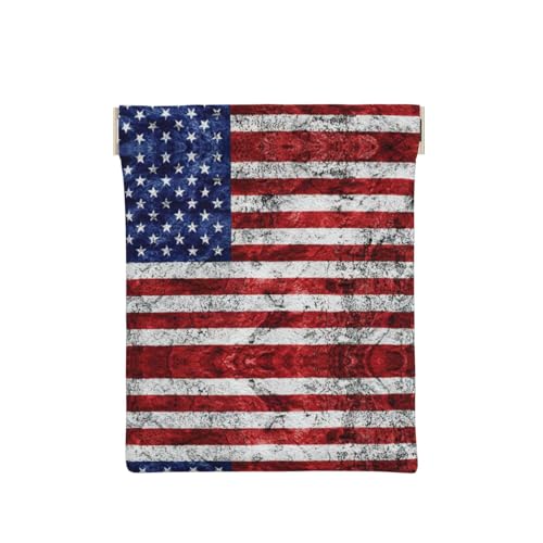 Münztasche aus Leder mit Ziegenmotiv, Geldbörse für Herren, Münzbörse für Damen, Mini-Geldbörse, Amerikanische Flagge Independence Vourth of Juli, Einheitsgröße, Münztasche von EdWal