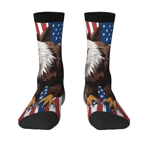 EdsfFehs Socken mit Adler und USA-Flagge, Unisex, geeignet für die meisten Menschen mit Fußlänge von 36–45, 2 Schwarz, 1, Einheitsgröße EdsfFehs Socken mit Adler und USA-Flagge, Unisex, geeignet für die meisten Menschen mit Fußlänge von 36–45, 2 Schwarz, 1, Einheitsgröße von EdsfFehs