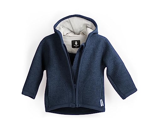 Ehrenkind® Walkjacke | Jacke für Kind aus Natur Schurwolle mit Reißverschluss | Walk Jacke für Baby | Blau Gr. 110/116 von Ehrenkind