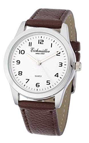 Eichmüller Herrenuhr RE1000 Weiss-braun Lederband 39 mm von Eichmüller since 1950