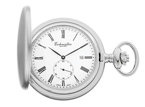 Eichmüller Since 1950 Taschenuhr Quarzwerk Kleine Sekunde Datum incl. Kette 8211-02 von Eichmüller since 1950