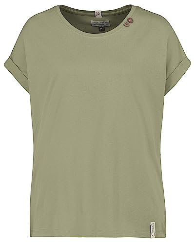 Eight 2 Nine Damen T-Shirt LETN-064 Loose Fit Kurzarmshirt Washed Olive S von Eight 2 Nine