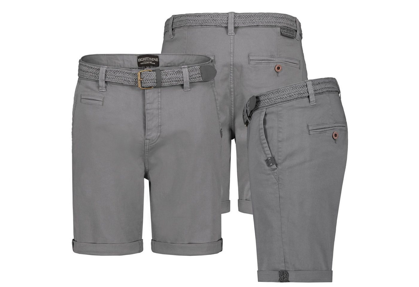 Eight2Nine Chinos Herren Chino Short kurze Hose Bermuda Knielang Shorts Stoff Sommer von Eight2Nine