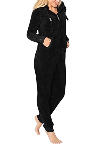 Eight2Nine Damen Jumpsuit Overall aus Teddy Fleece mit Ohren black1 XS/S von Eight 2 Nine