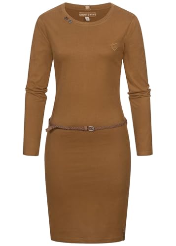 Eight 2 Nine Damen Kleid Longsleeve Dress mit Gürtel und Knopf Details von Eight 2 Nine