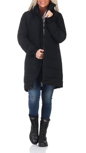 Eight 2 Nine Damen Steppmantel Winterjacke LETN-068 mit Kapuze Black M von Eight 2 Nine