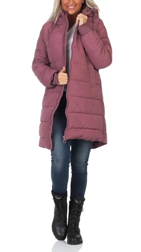 Eight 2 Nine Damen Steppmantel Winterjacke LETN-068 mit Kapuze Renaissance Rose L von Eight 2 Nine