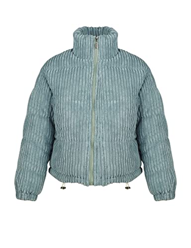 Eisctnd Kleidung für Frauen Gesteppte Cropped Jacken Wintermäntel Crop Jacken Leichte Jacken Steppjacken, Bean Green, XL von Eisctnd