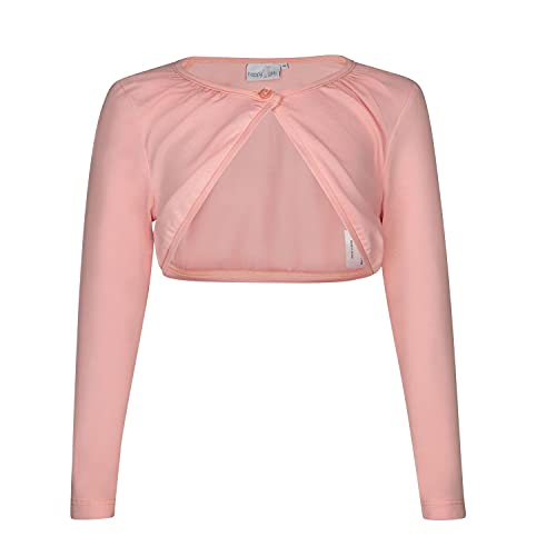 Eisend - Mädchen festlicher Bolero Sweatjacke zum knöpfen, lachs - 761312lachs - Größe 116 von Eisend