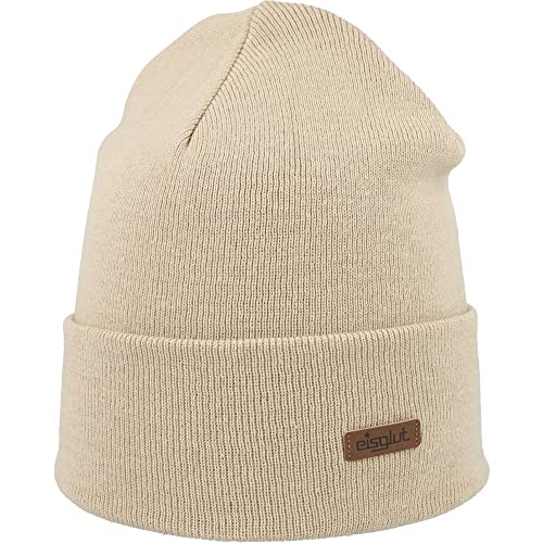 Eisglut Unisex Kinder Tonikids Cotton Beanie-Mütze, beige, S 55-56cm von Eisglut