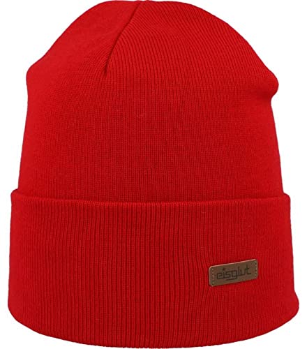 Eisglut Unisex Kinder Tonikids Cotton Beanie-Mütze, rot, S 55-56cm von Eisglut