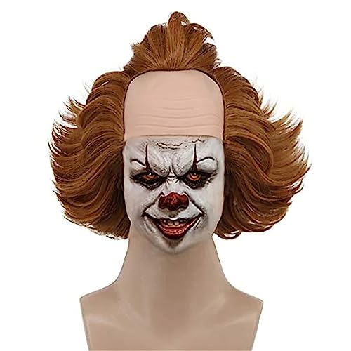 Anime Clown Horror Perücke Halloween Maske Kopfbedeckung Cosplay Herren Perücken Modedekoration von EkeNoz