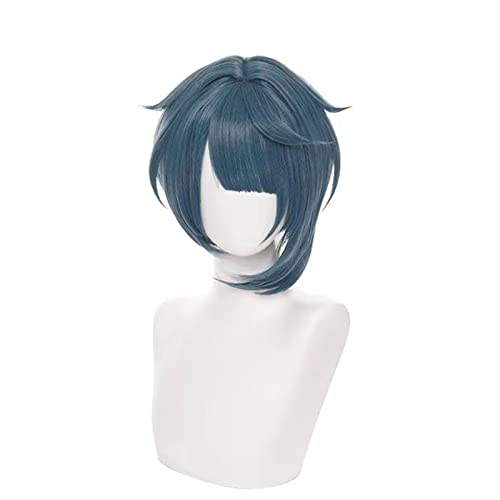 Anime Cosplay Perücken for Männer Party Styling kurzes blaues Haar Mode Haarset Modedekoration von EkeNoz