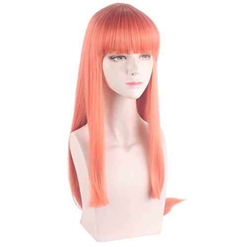 Anime Cosplay Perücken orange langes Haar mit Fransen Damenperücken Modedekoration von EkeNoz