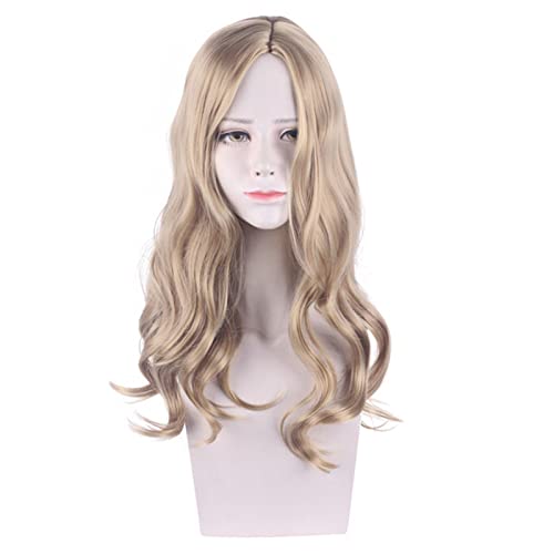 Blonde Perücke for Damen, mittlere Länge, Mikro-Locken, Cosplay-Anime-Charaktermodelle Modedekoration von EkeNoz