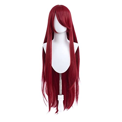 Cosplay-Perücken mit Pony 100 cm lange, gerade, mehrfarbige Damenperücke Modedekoration (Color : 16, Size : 100cm) von EkeNoz