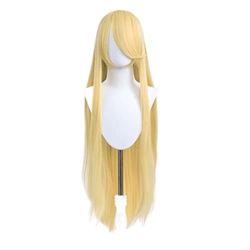 Cosplay-Perücken mit Pony 100 cm lange, gerade, mehrfarbige Damenperücke Modedekoration (Color : 3, Size : 100cm) von EkeNoz